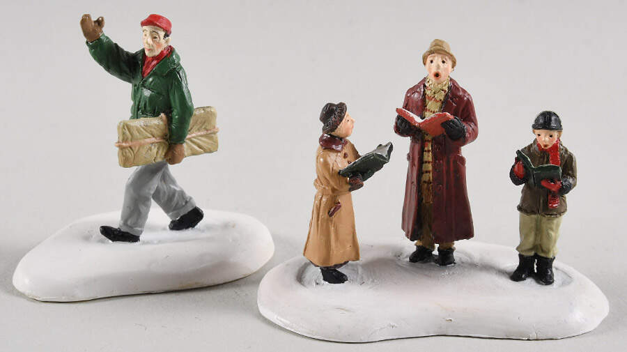 Christmas Village Accessories Norman Rockwell & Carolers - Boxed by Hawthorne Village-1