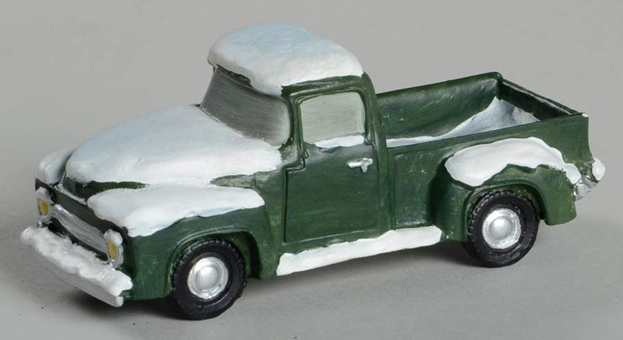 Christmas Village Accessories Green Truck - No Box by Hawthorne Village-1