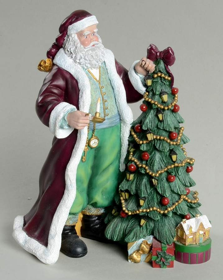 Saint Nicholas Collection St Nicholas Trims The Tree - Boxed by Hamilton Collection-1