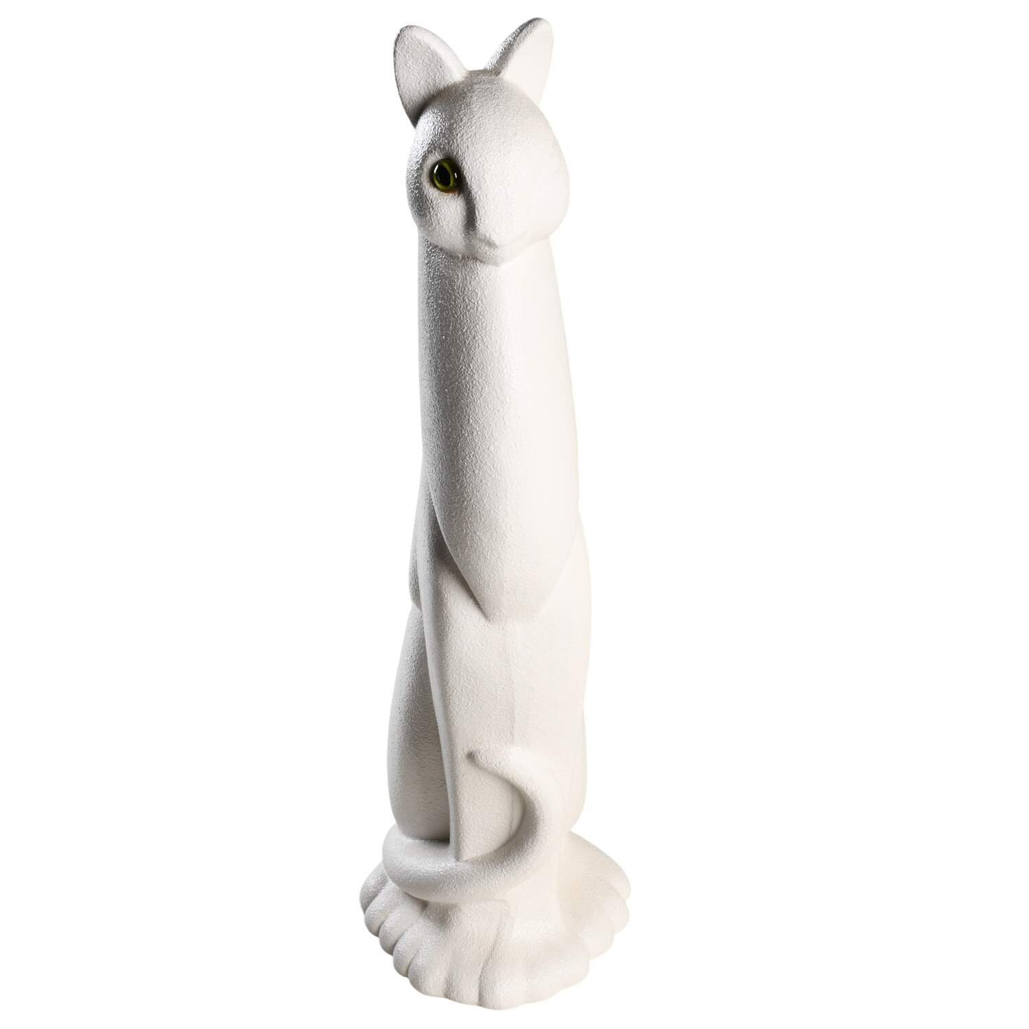 Haeger Figurine Wiking Cat-White Green Eye - No Box by Haeger-1