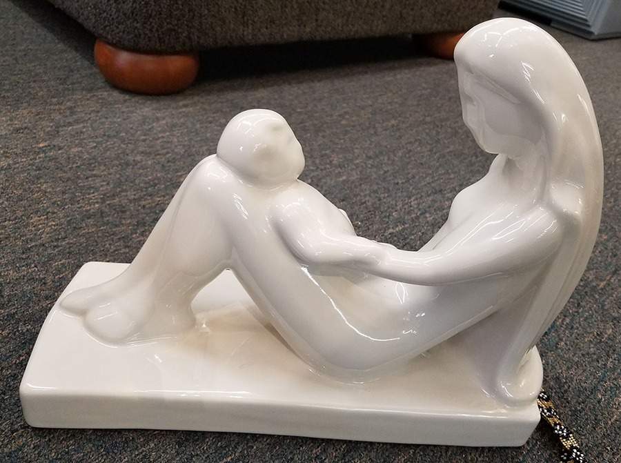 Haeger Figurine Mother And Child Statue-White - Boxed by Haeger-1
