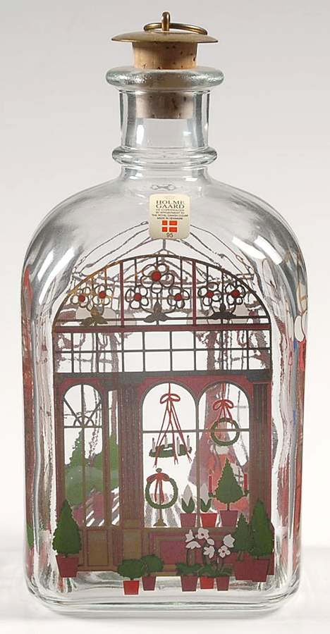 Christmas Decanters-Bottles 1995 Christmas Bottle - With Box by Holmegaard-1