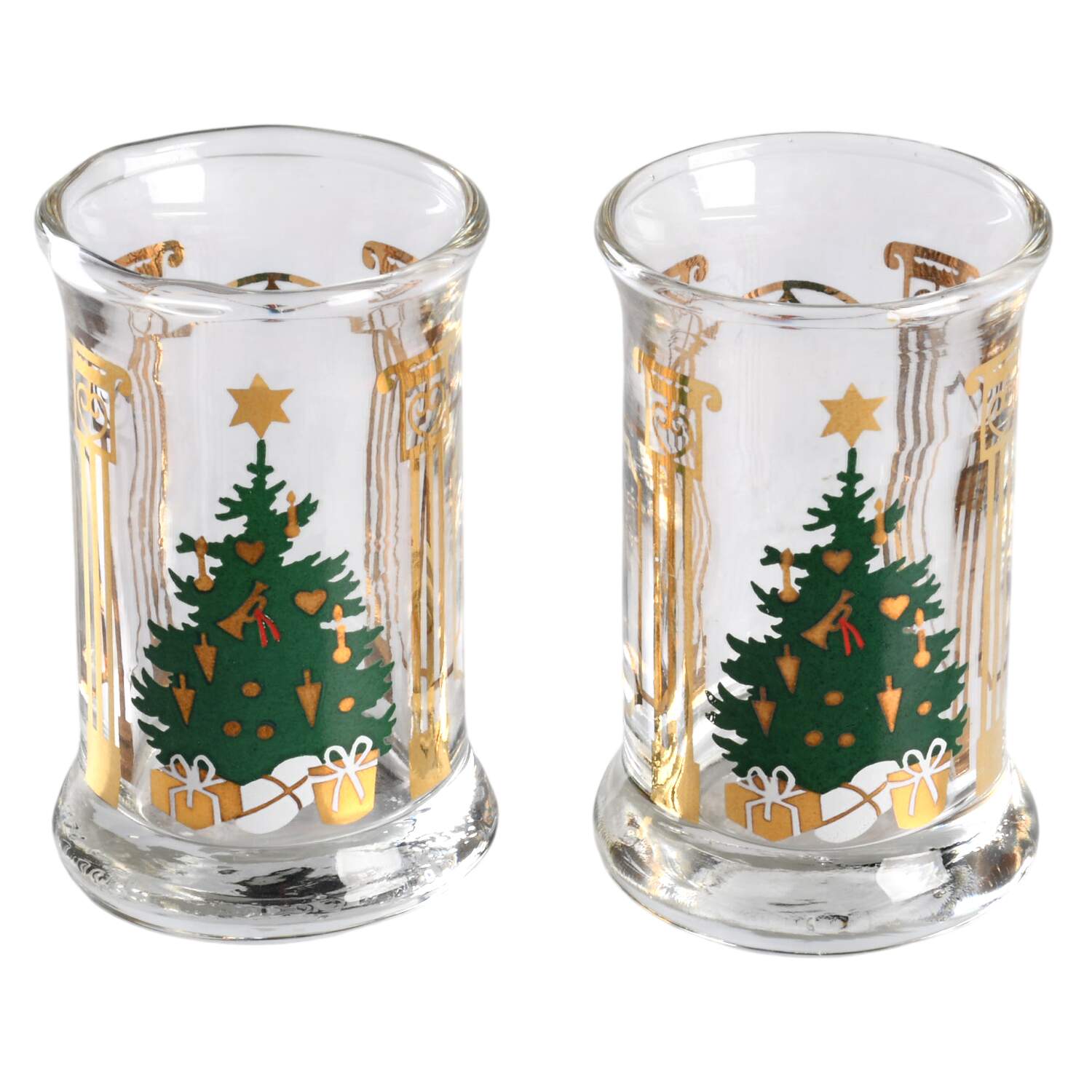 Christmas Dram-Shot Glasses 1991 Dram Glasses Set Of 2 - Boxed by Holmegaard-1