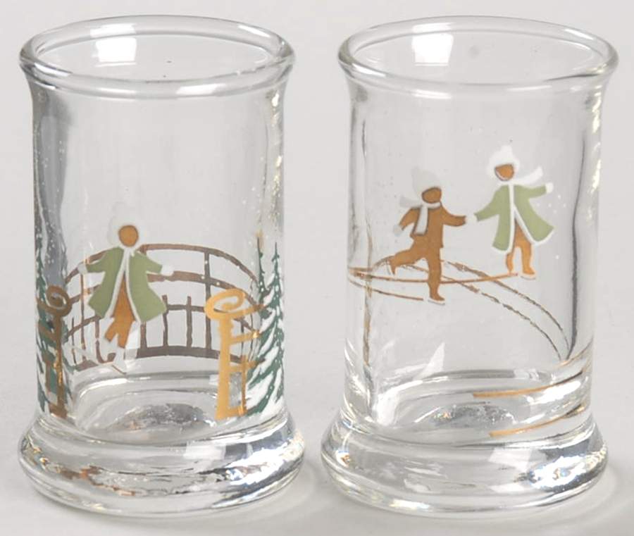 Christmas Dram-Shot Glasses 1988 Dram Glasses Set Of 2 - Boxed by Holmegaard-1