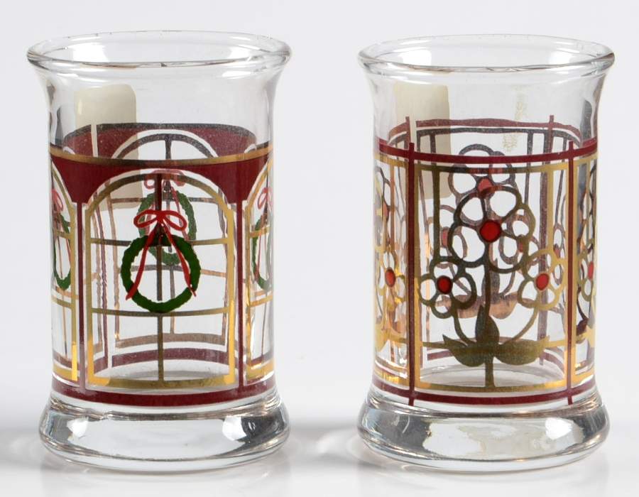 Christmas Dram-Shot Glasses 1995 Dram Glasses Set Of 2 - With Box by Holmegaard-1