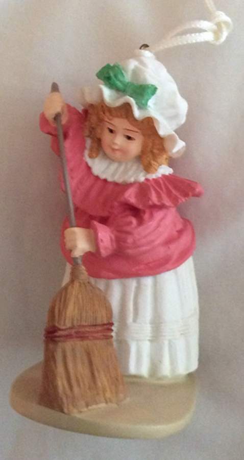 Maud Humphrey Bogart Petite Ornaments Cleaning House - With Box by Hamilton Collection-1