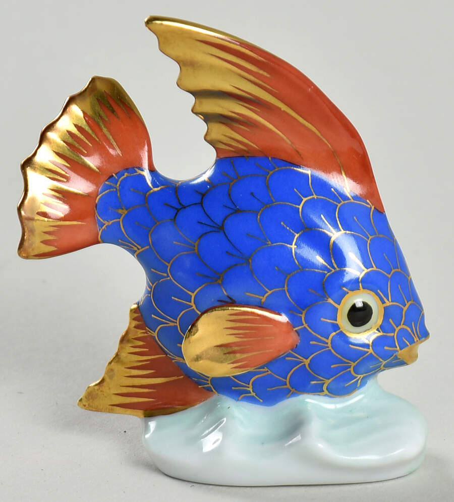 Fish Fish-Cobalt Blue - No Box by Herend-1