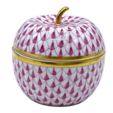 Boxes Apple Shaped Box-Raspberry - No Box by Herend-1