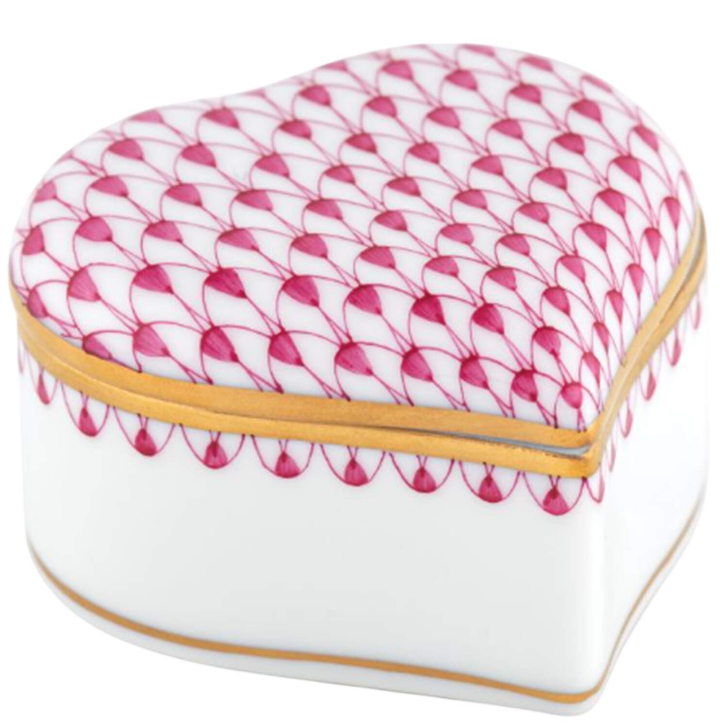 Boxes Heart Shaped Box-Raspberry - No Box by Herend-1