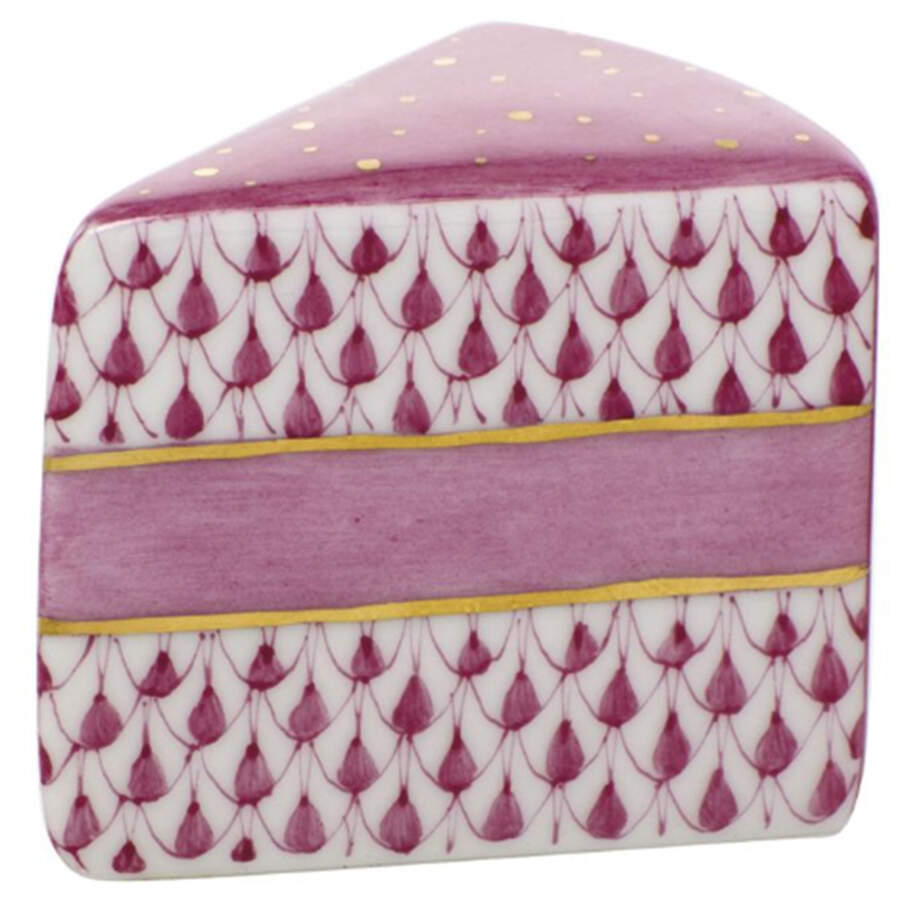 Manmade Objects Slice Of Cake- Raspberry - No Box by Herend-1