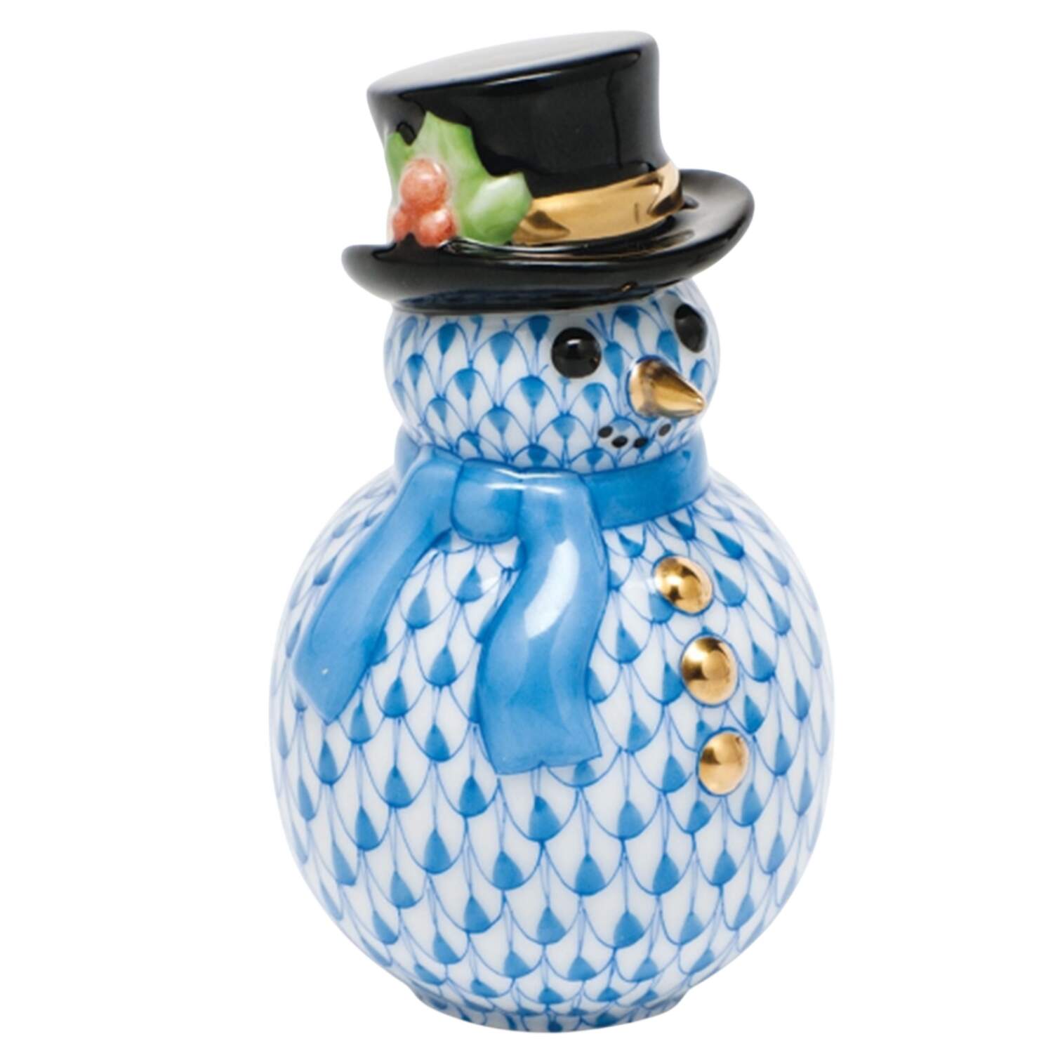Manmade Objects Snowman-Blue - No Box by Herend-1