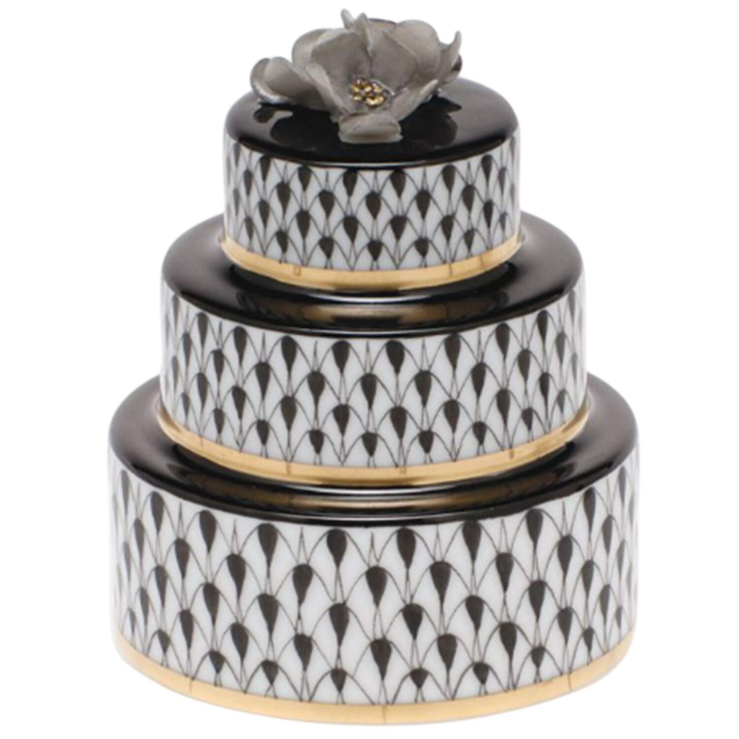 Manmade Objects Wedding Cake-Black - No Box by Herend-1