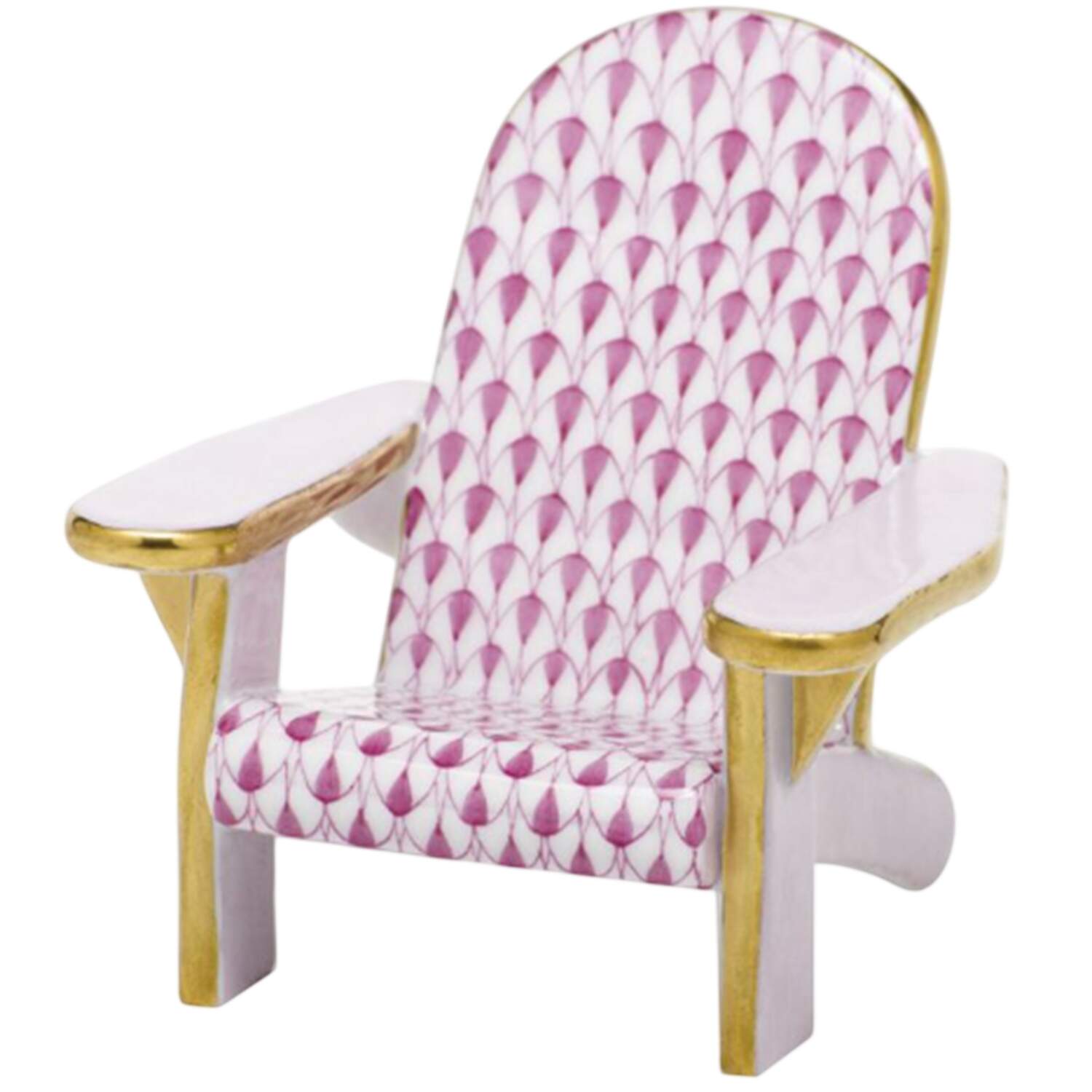Manmade Objects Adirondack Chair-Raspberry - No Box by Herend-1