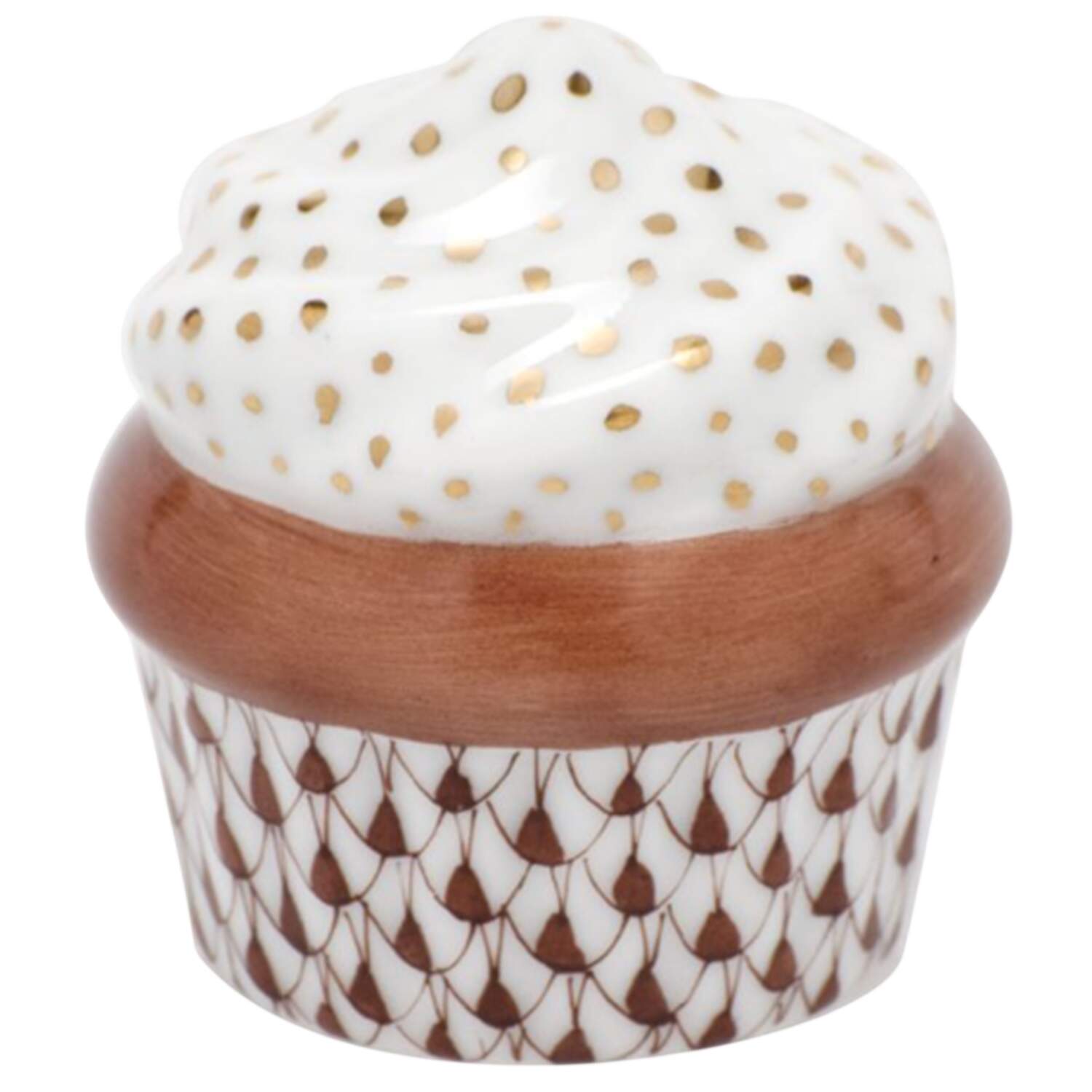 Manmade Objects Cupcake-Chocolate - No Box by Herend-1