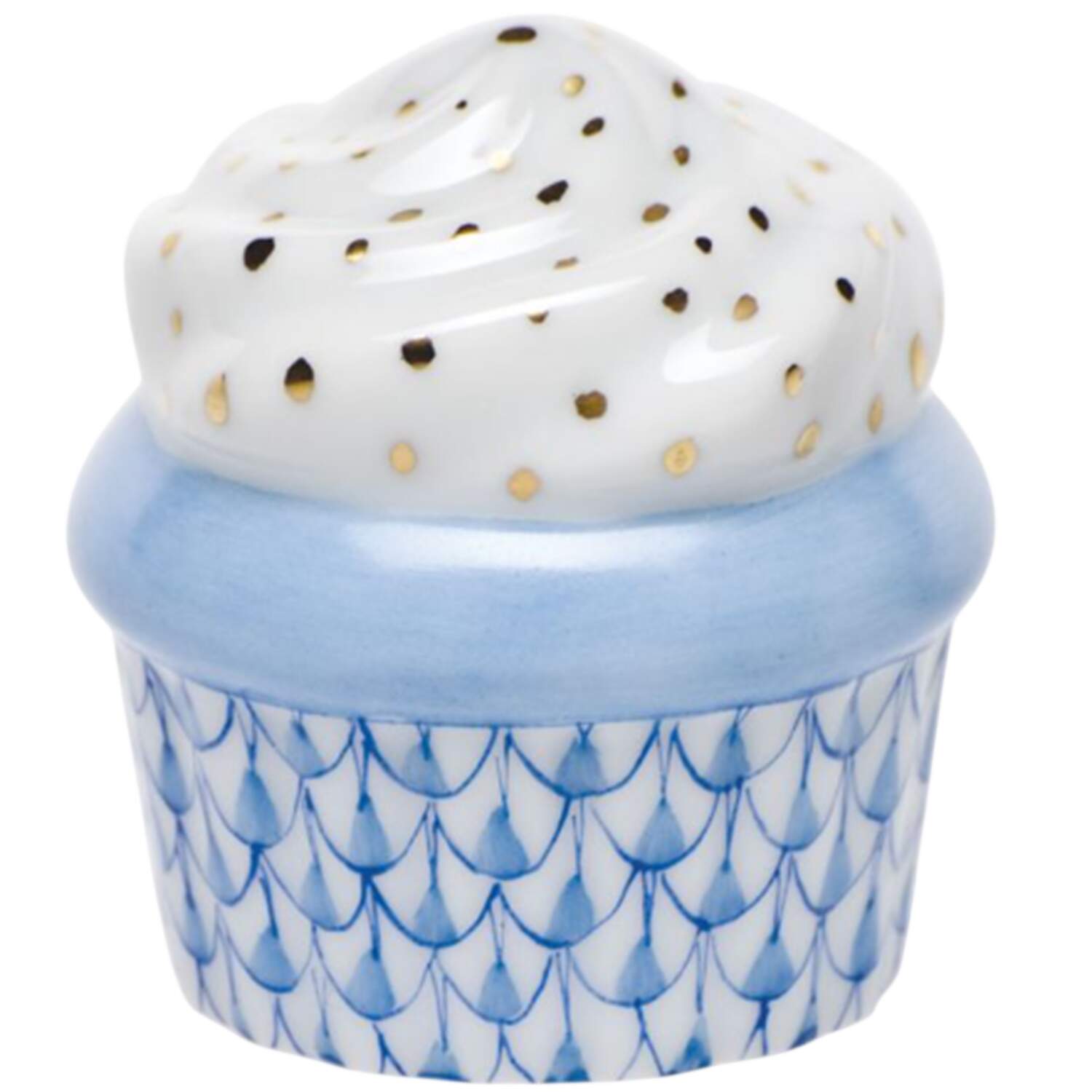 Manmade Objects Cupcake-Blue - No Box by Herend-1