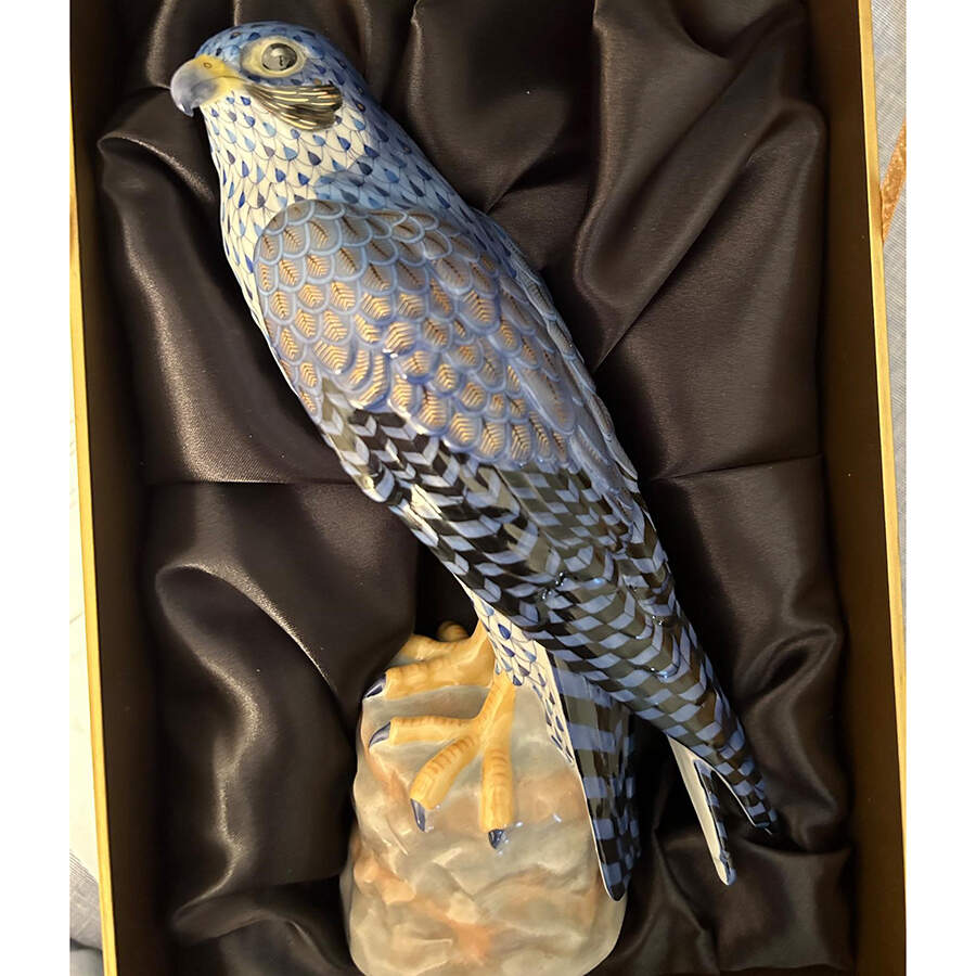 Birds of Prey Peregrine Falcon-Blue - No Box by Herend-1
