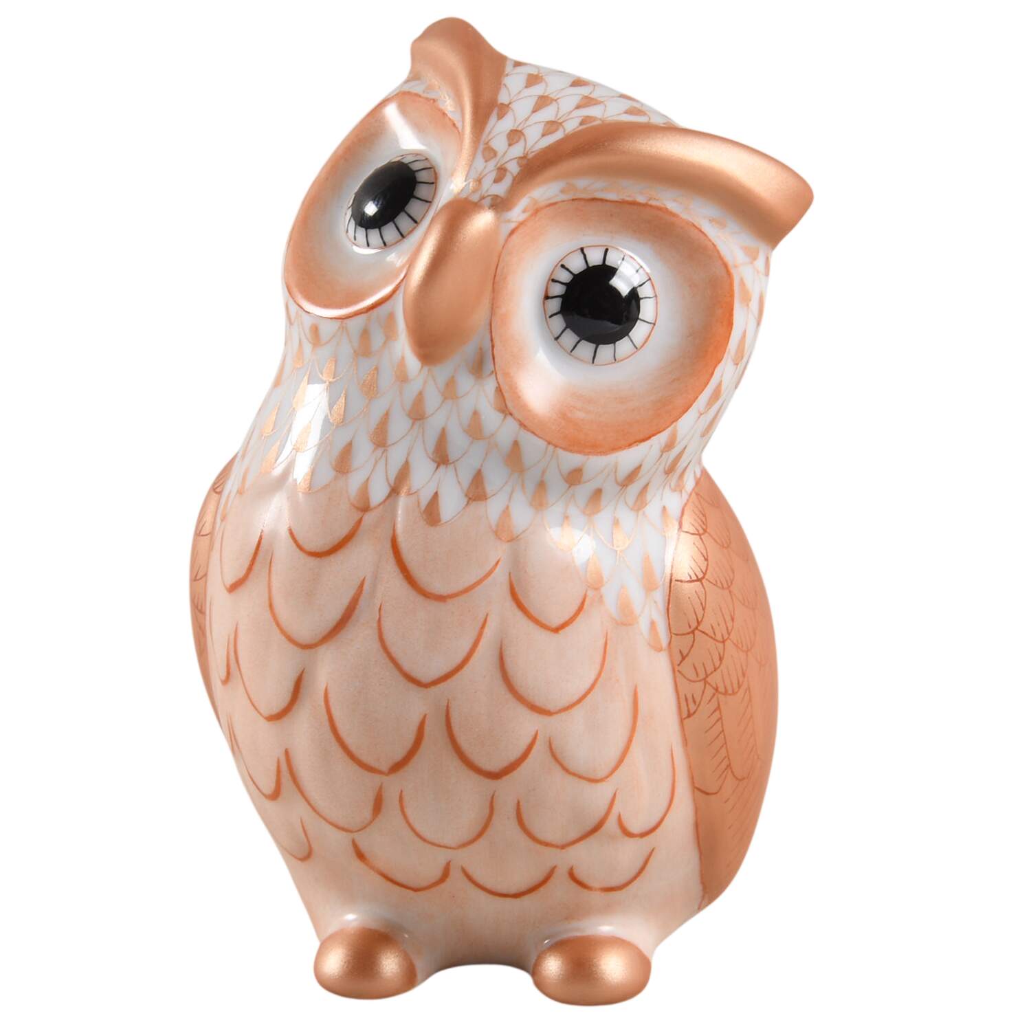 Birds of Prey Owl- Rust - No Box by Herend-1