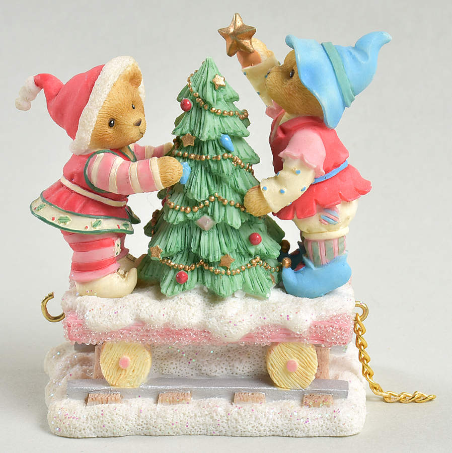 North Pole Express Train-Cherised Teddies Celebrate Season Trimmed Friendship - No Box by Hamilton Collection-1