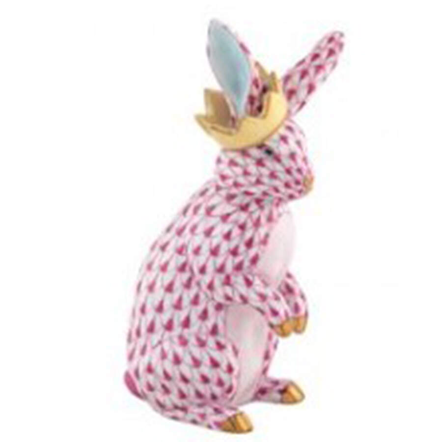 Rabbits & Bunnies (Single) Bunny With Crown- Rasp - No Box by Herend-1