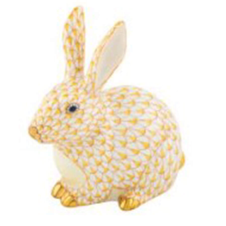 Rabbits & Bunnies (Single) Chubby Bunny- Butterscotch - No Box by Herend-1