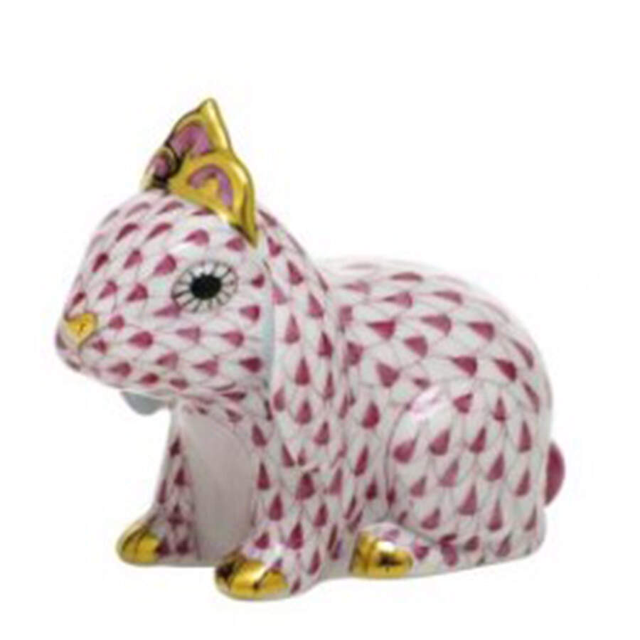 Rabbits & Bunnies (Single) Bunny With Tiara- Rasp - No Box by Herend-1