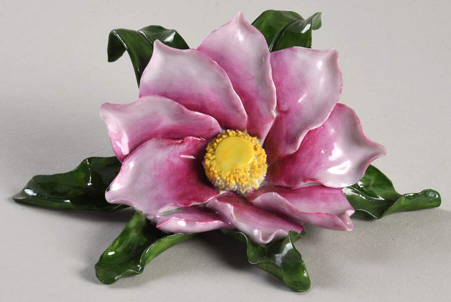 Floral-Plant Pink Flower  - No Box by Herend-1