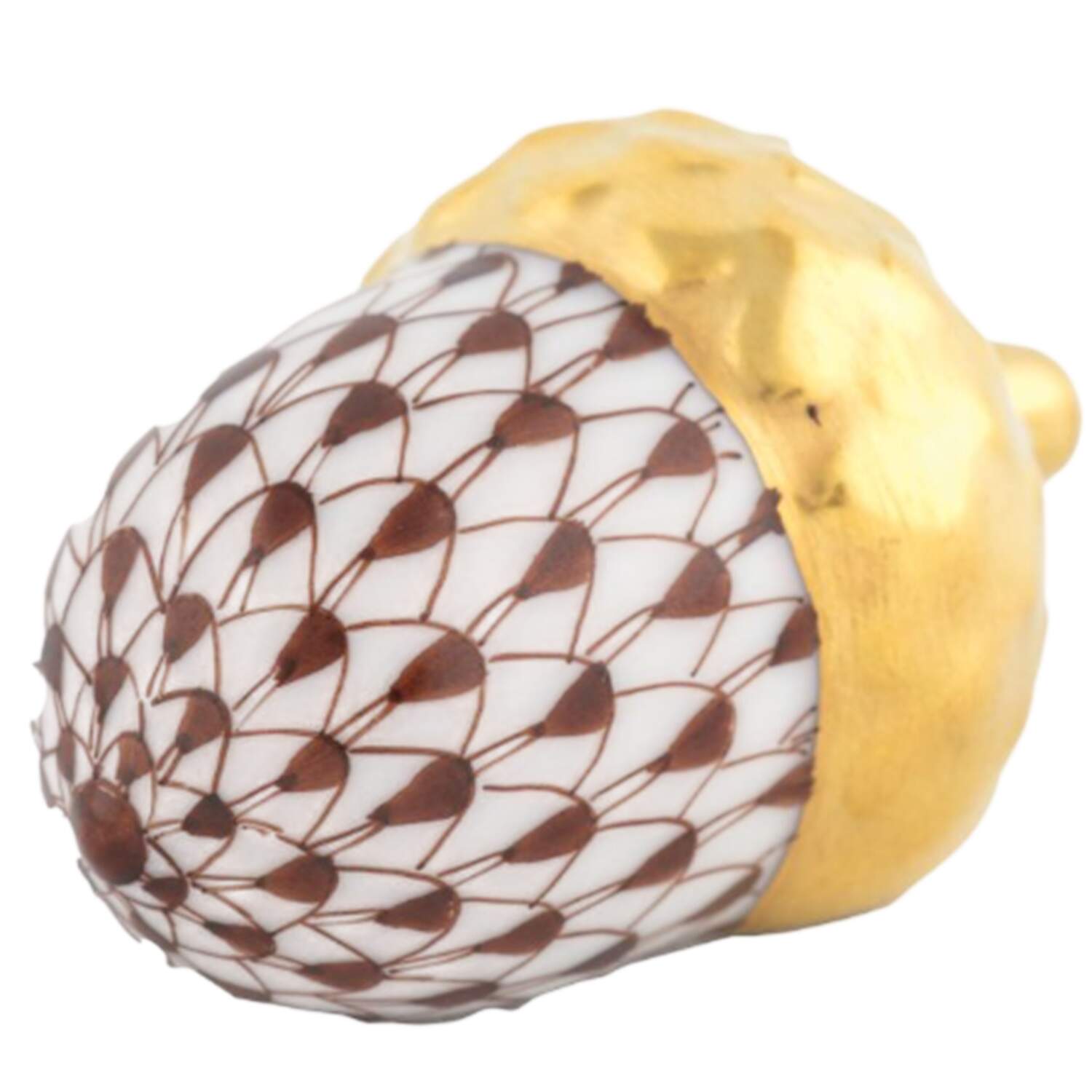 Floral-Plant Acorn-Chocolate - No Box by Herend-1