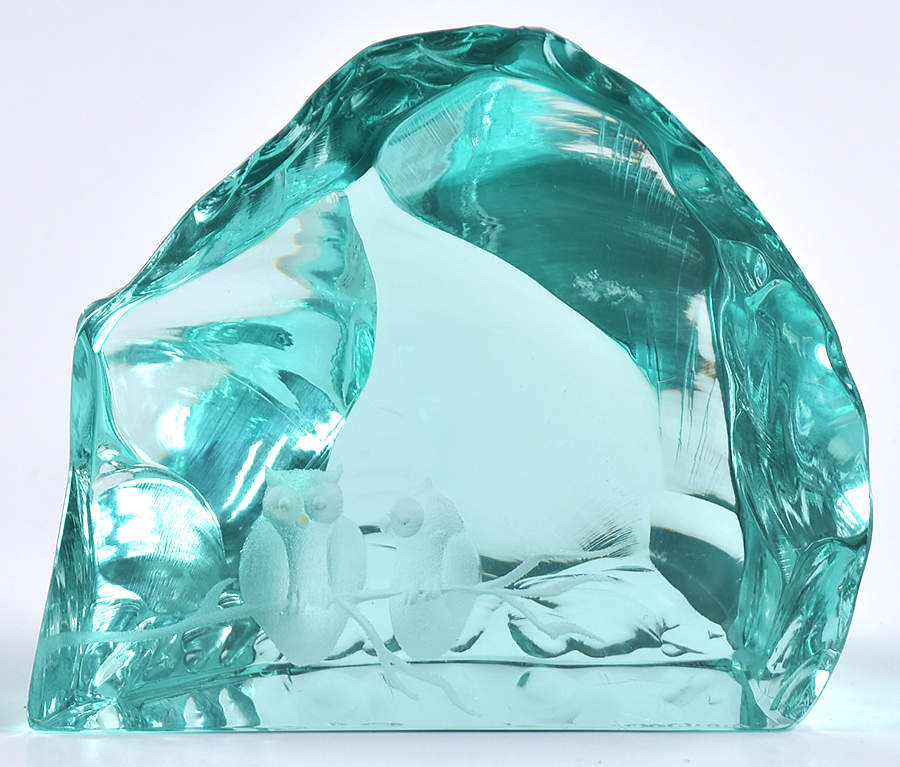 Hovmantorp Paperweights Rune Strand Iceberg-Owls - No Box by Hovmantorp-1