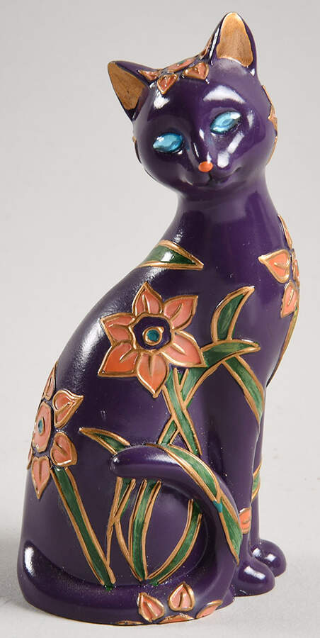 Cloisonne Garden of Cats Darling Daffodil - Boxed by Hamilton Collection-1