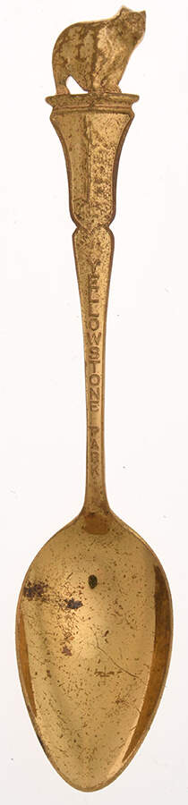 Goldplated Souvenir Spoons Yellowstone Park - No Box by Robbins-1