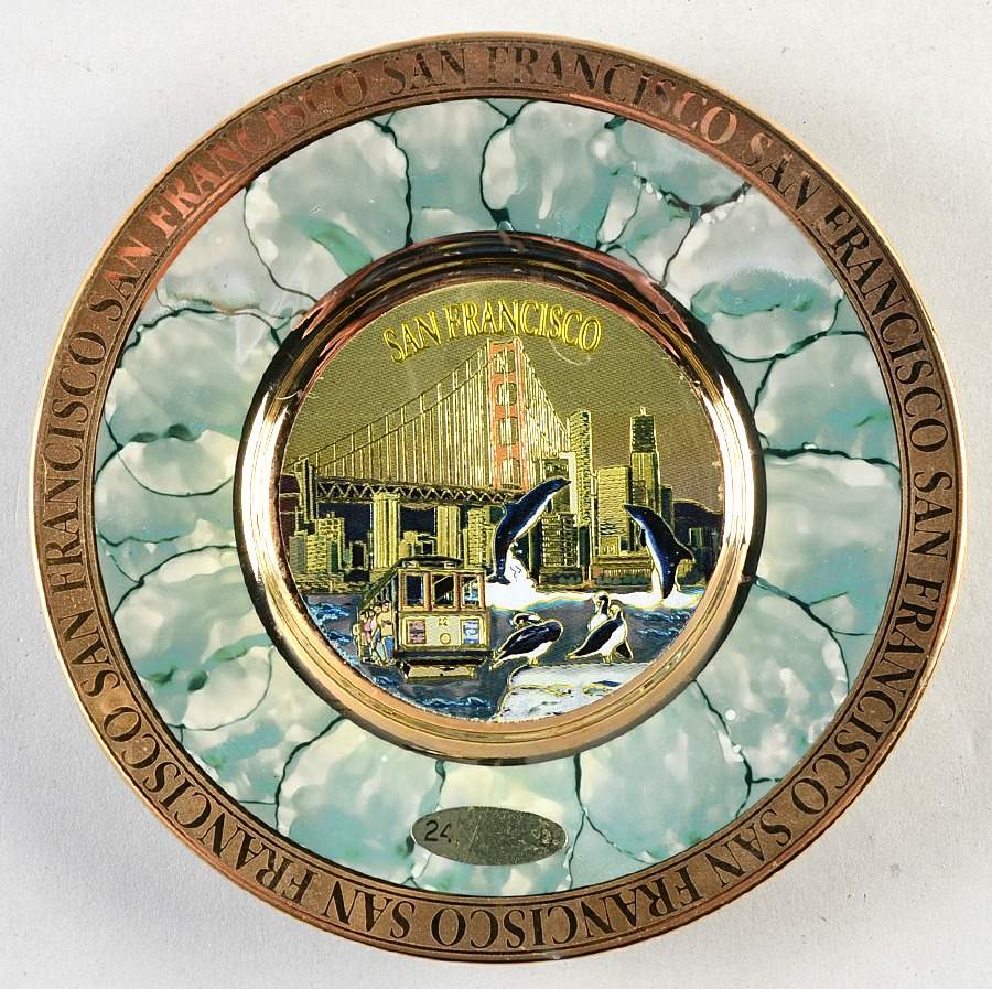 Chokin Art San Francisco-Gold Border - No Box by Japan-1
