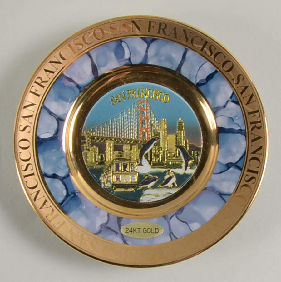 Chokin Art San Francisco-Gold Border - No Box by Japan-1