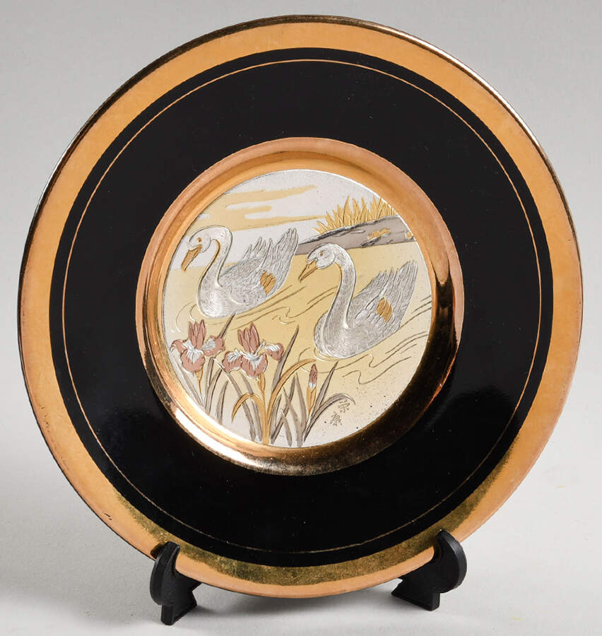 Chokin Art Swans - No Box by Japan-1