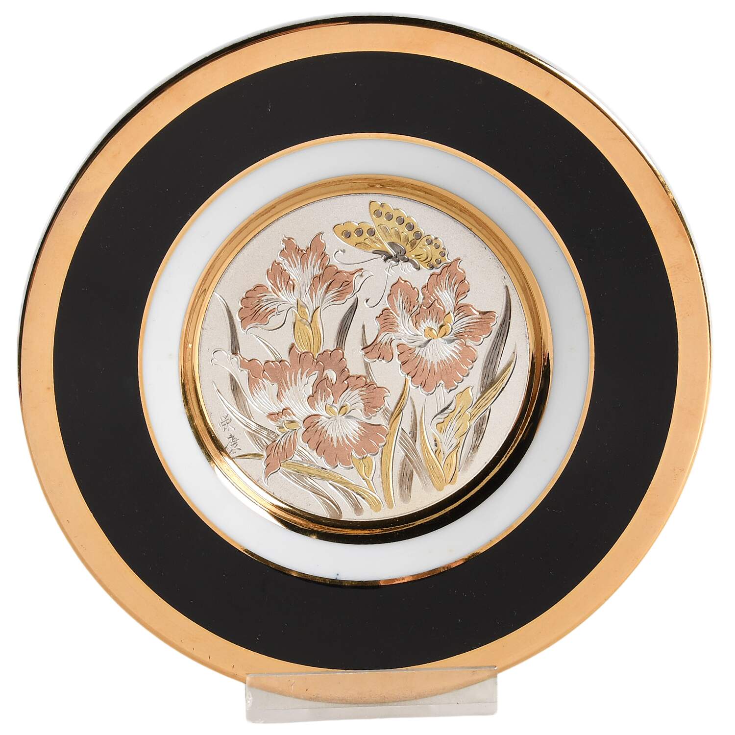 Chokin Art Flowers & Butterfly - No Box by Japan-1