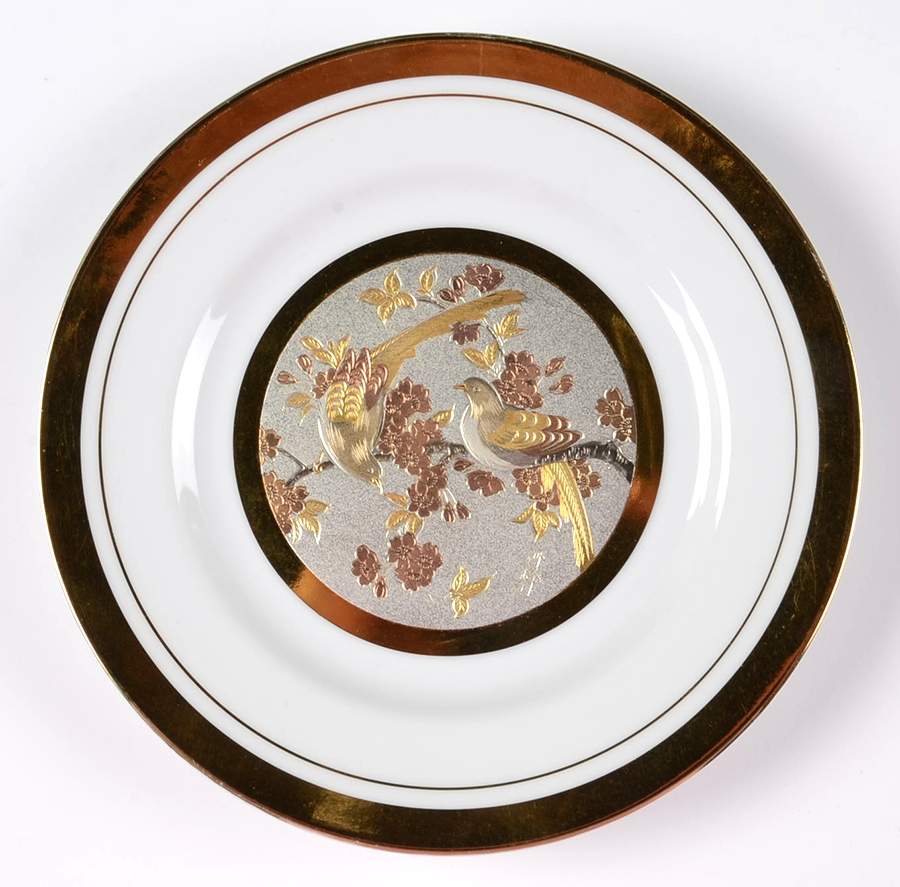 Chokin Art Two Birds Multi Feather - No Box by Japan-1