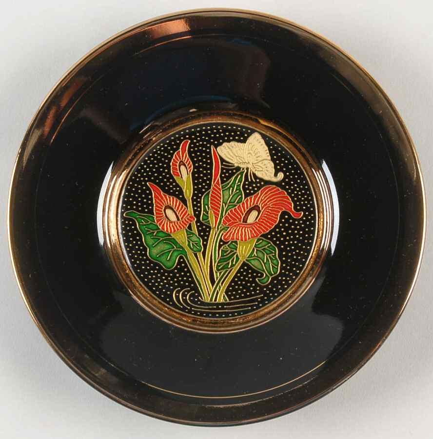 Chokin Art Trillium-Black Rim  - No Box by Japan-1