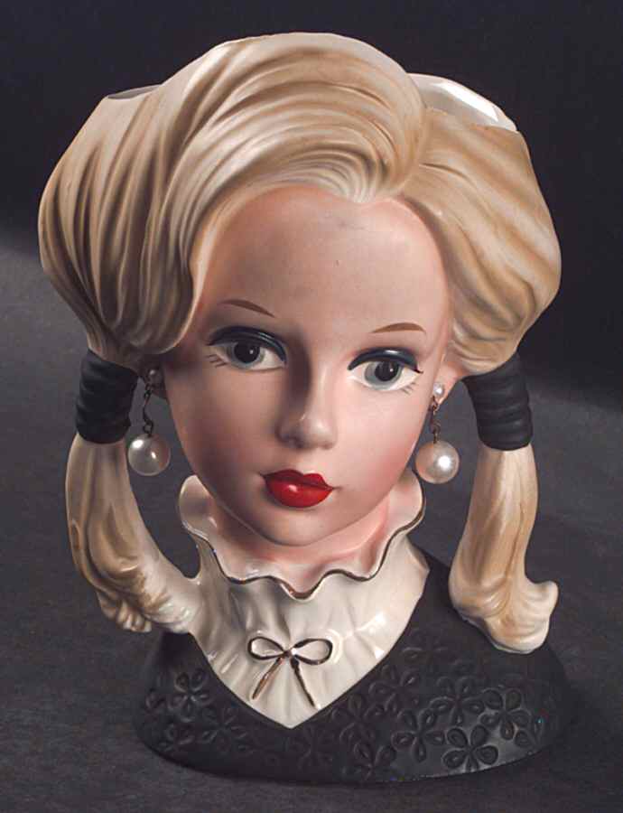 Head Vases Pigtails - No Box by Japan-1