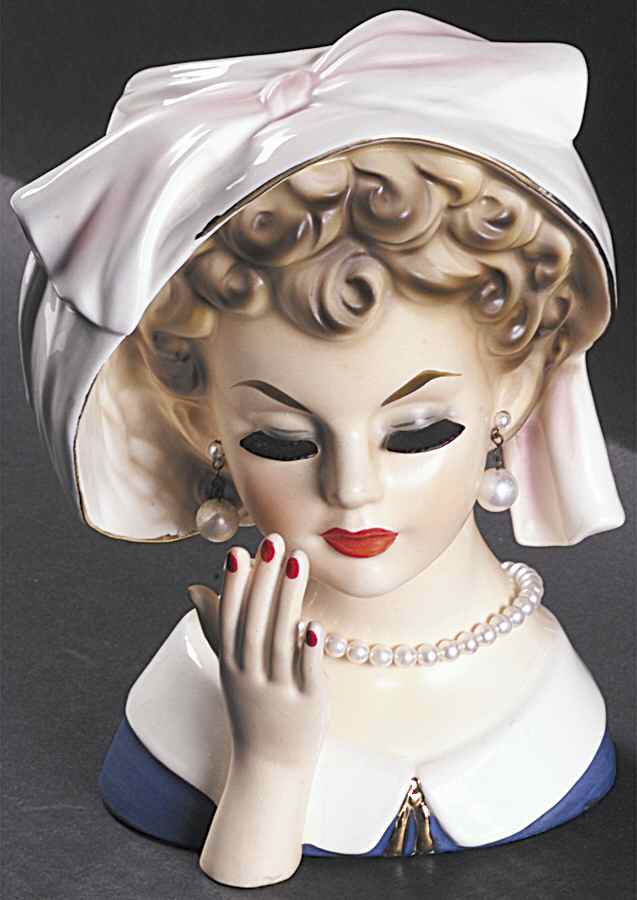 Head Vases Hat Pink Bow - No Box by Japan-1
