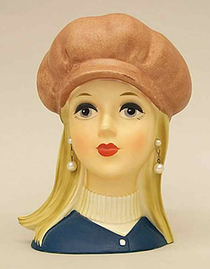 Head Vases Teen Cap Blonde - No Box by Japan-1