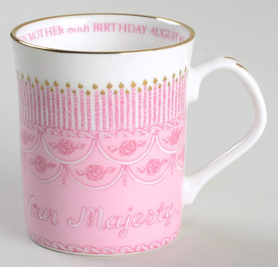 J & J May Royalty Giftware Queen Mother's 80th Birthday Mug - No Box by J & J May-1