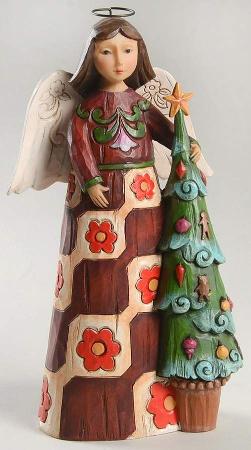 Folklore Collection Angel With Tree - Boxed by Jim Shore-1