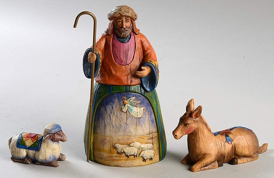 Joy To the World Nativity Shepherd & Animals-Let Earth Receive Her - Boxed by Jim Shore-1