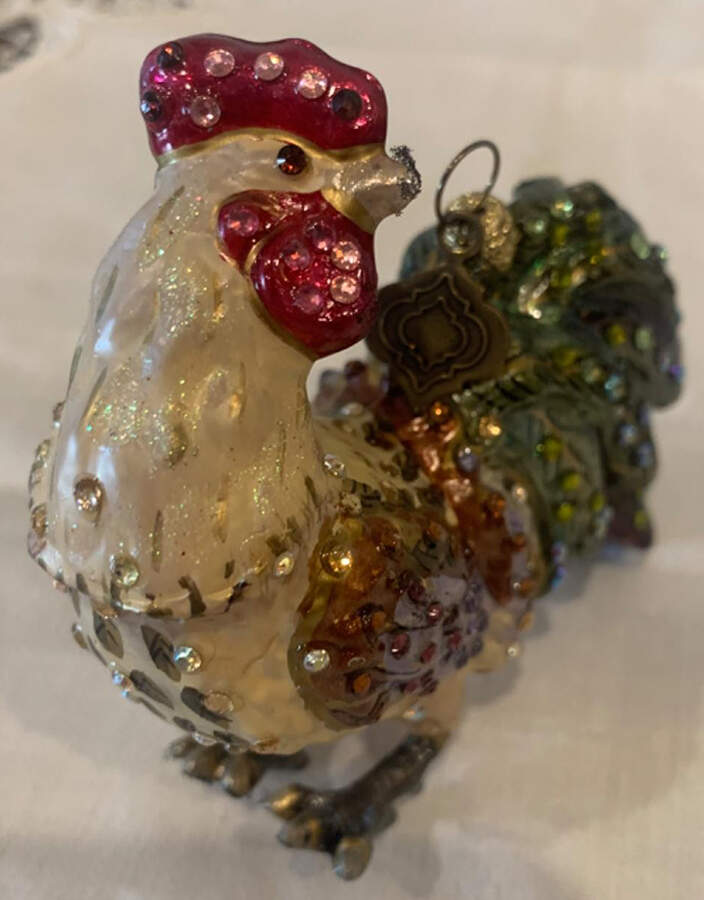 Christmas Ornaments Rooster Looking Back - Boxed by Jay Strongwater-1