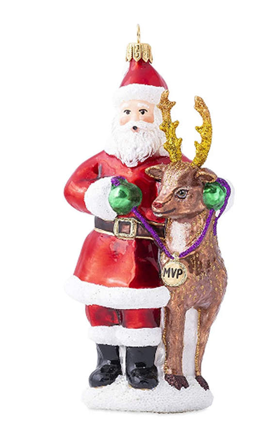Country Estate Reindeer Games Santa And Rudolph - With Box by Juliska Glassware-1