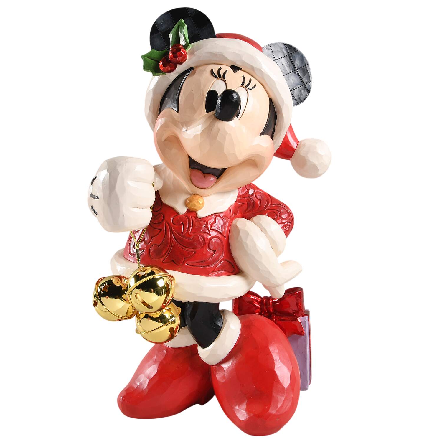 Mickey & Friends Christmas Minnie With Bell - No Box by Jim Shore-1