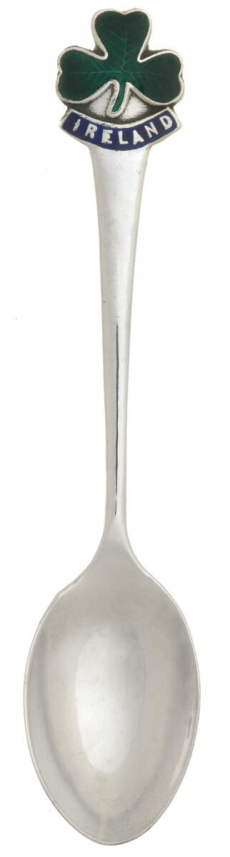 Souvenir Spoons (Sterling) Ireland (Shamrock) - No Box by Jewellery&Metal Manf Co of Ireland-1
