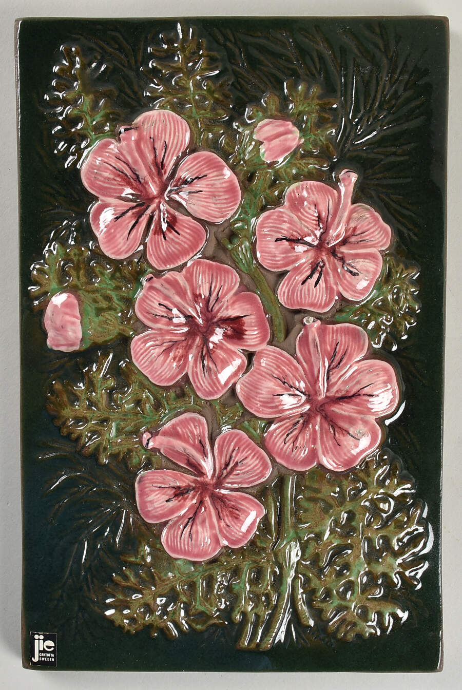 Floral Plaques Hibiscus-Pink - No Box by Jie Ceramics-1