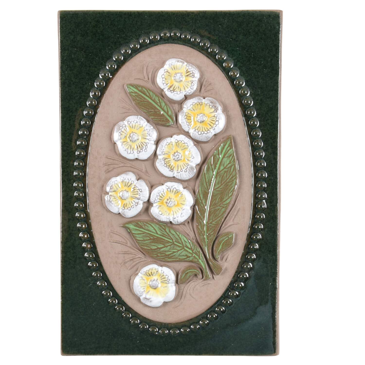 Floral Plaques Forget-Me-Not- White - No Box by Jie Ceramics-1