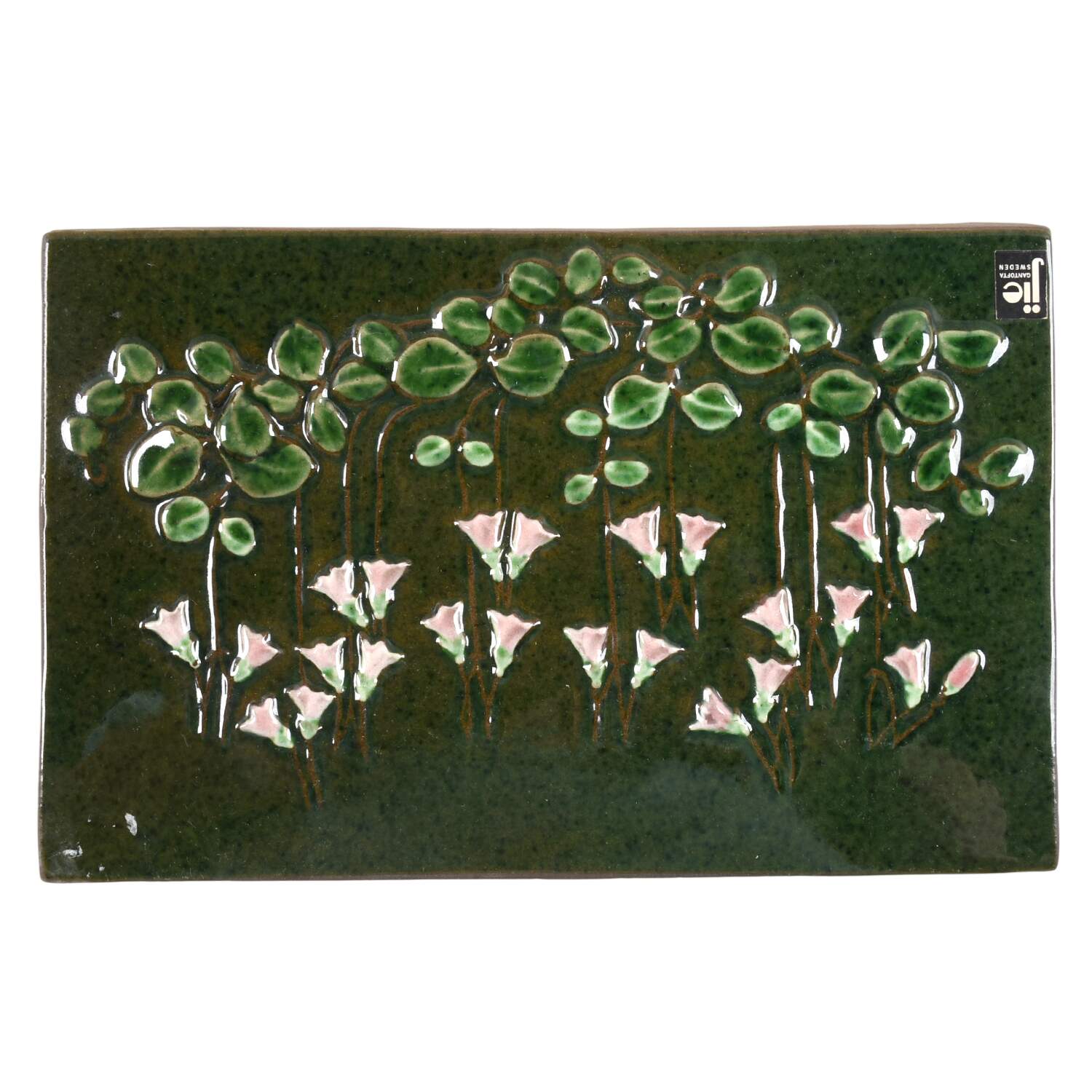Floral Plaques Twinflower - No Box by Jie Ceramics-1