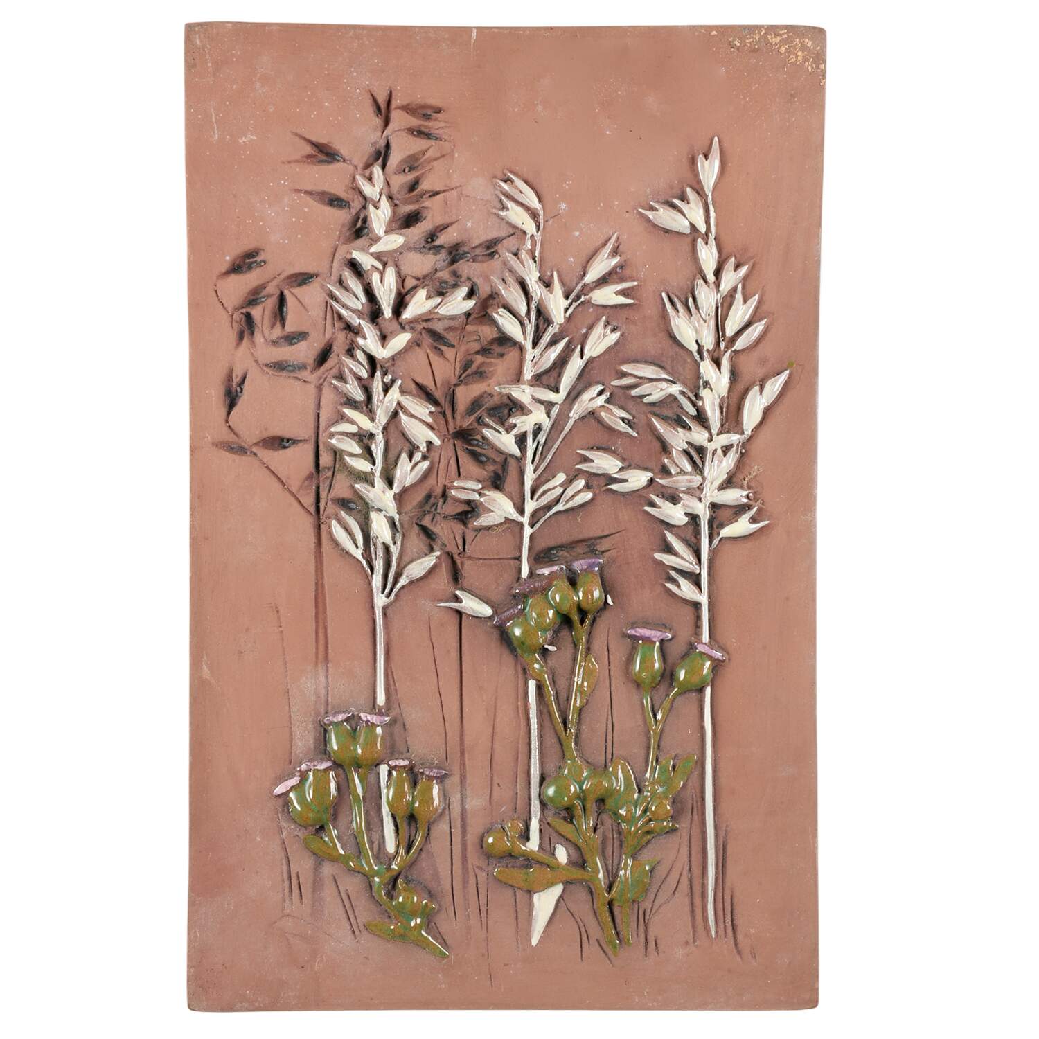 Floral Plaques Oats - No Box by Jie Ceramics-1